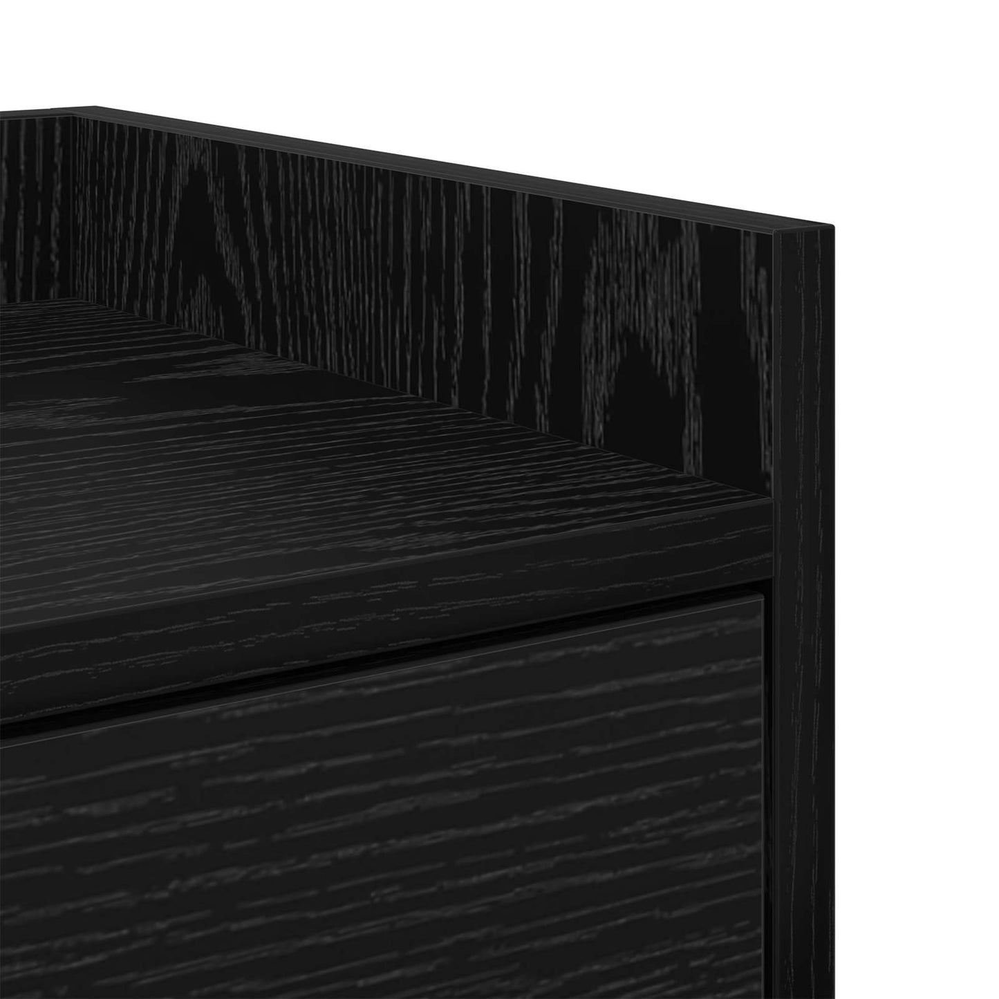 vidaXL Nachttisch 2 pcs Schwarz Eichen-Optik 40 x 29 x 60 cm