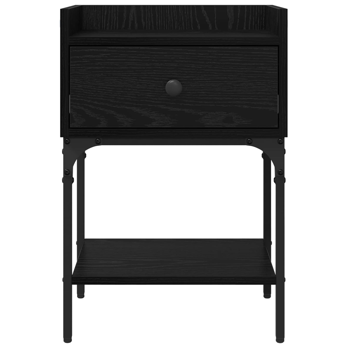 vidaXL Nachttisch 2 pcs Schwarz Eichen-Optik 40 x 29 x 60 cm