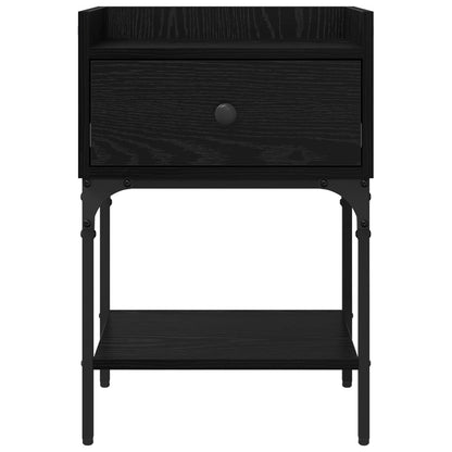 vidaXL Nachttisch 2 pcs Schwarz Eichen-Optik 40 x 29 x 60 cm