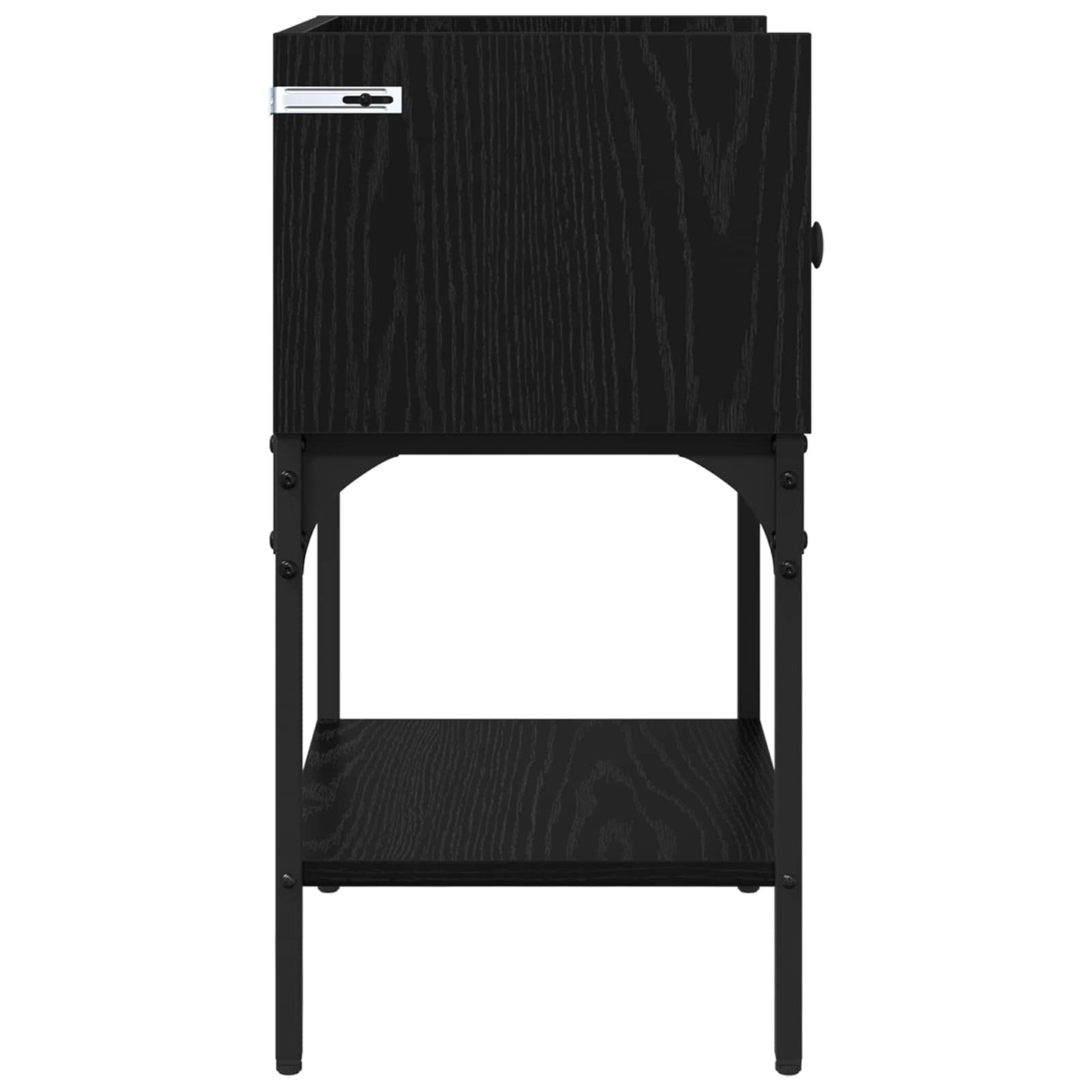 vidaXL Nachttisch 2 pcs Schwarz Eichen-Optik 40 x 29 x 60 cm