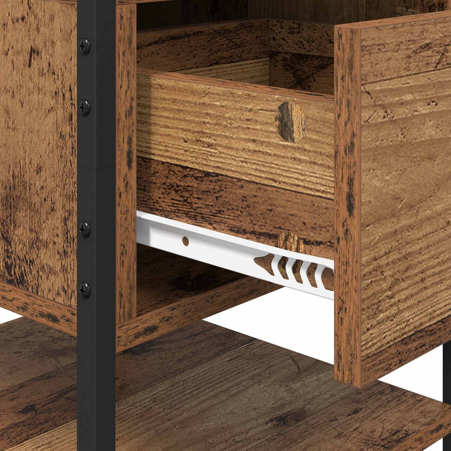 vidaXL Nachttisch mit Schubladen Altholz 40 x 42 x 56 cm Holzwerkstoff