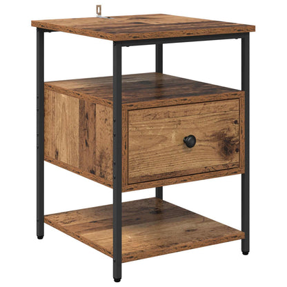 vidaXL Nachttisch mit Schubladen Altholz 40 x 42 x 56 cm Holzwerkstoff