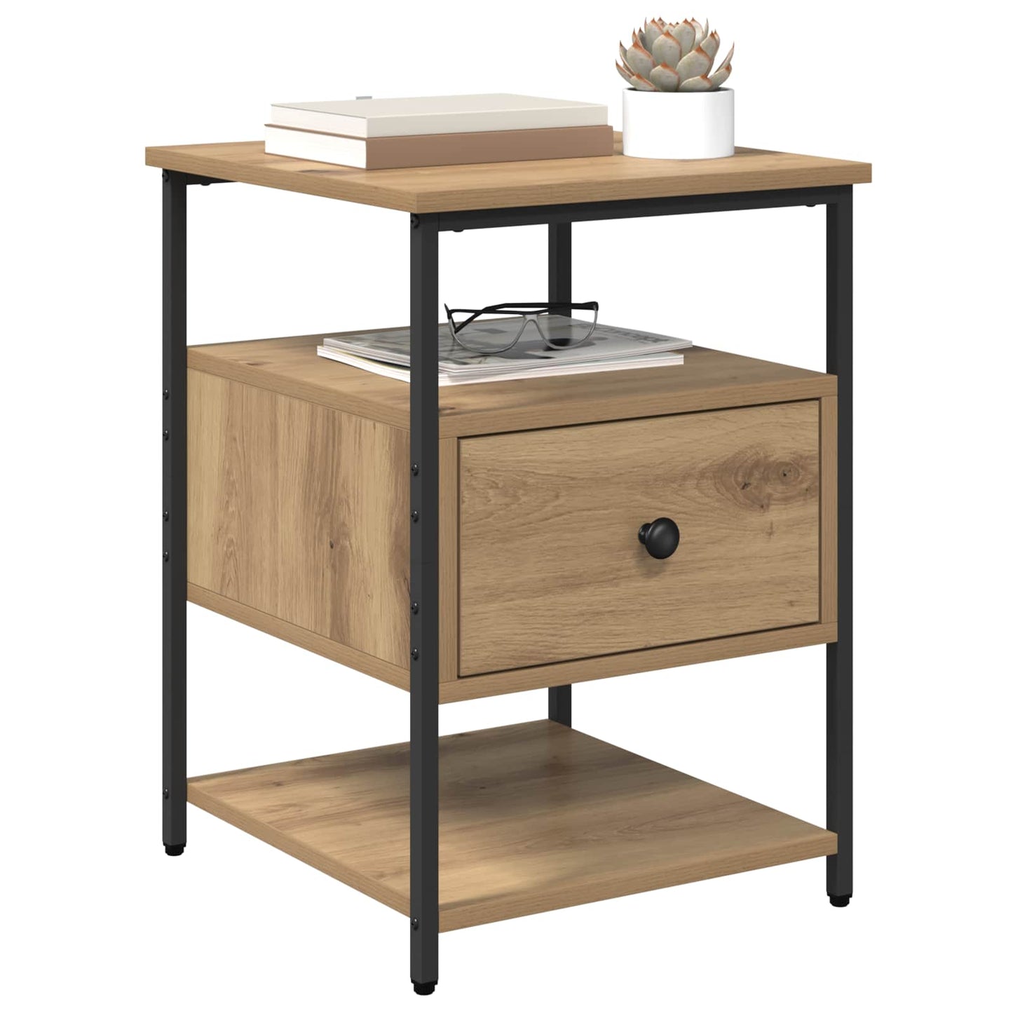 vidaXL Nachttisch Artisan-Eiche 40 x 42 x 56 cm Holzwerkstoff