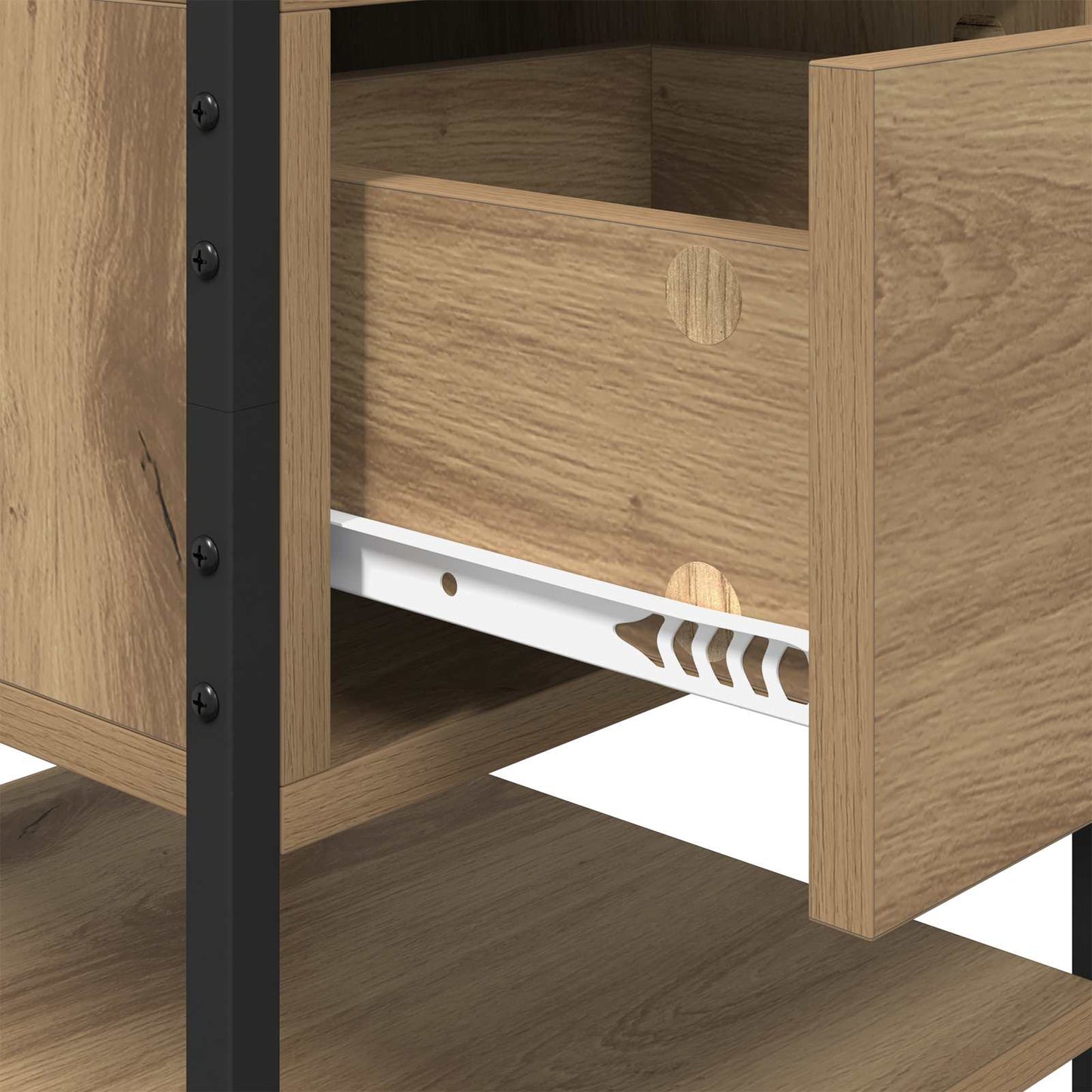 vidaXL Nachttisch 2 pcs Artisan-Eiche 40 x 42 x 56 cm Holzwerkstoff