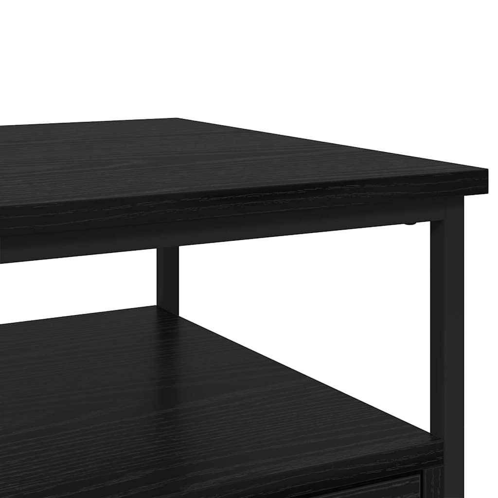 Nachttisch Schwarz Eichen-Optik 40 x 42 x 56 cm Holzwerkstoff