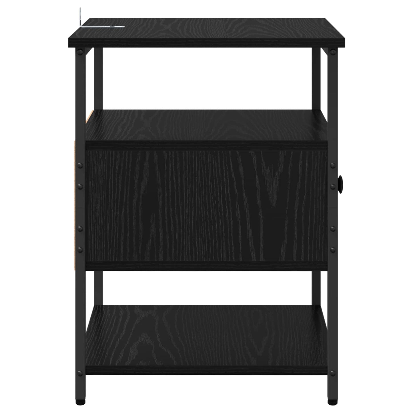 vidaXL Nachttisch Schwarz Eichen-Optik 40 x 42 x 56 cm Holzwerkstoff