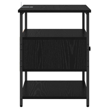 vidaXL Nachttisch Schwarz Eichen-Optik 40 x 42 x 56 cm Holzwerkstoff