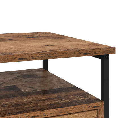 vidaXL Nachttisch mit Schubladen Altholz 40 x 42 x 55 cm Holzwerkstoff