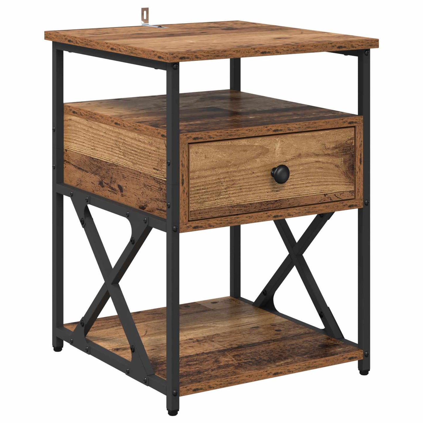 vidaXL Nachttisch 2 pcs Altholz 40 x 42 x 55 cm Holzwerkstoff