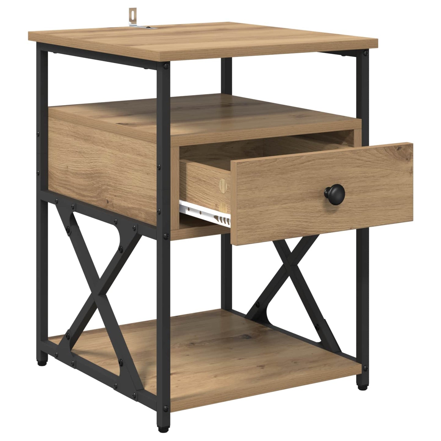 vidaXL Nachttisch Artisan-Eiche 40 x 42 x 55 cm Holzwerkstoff