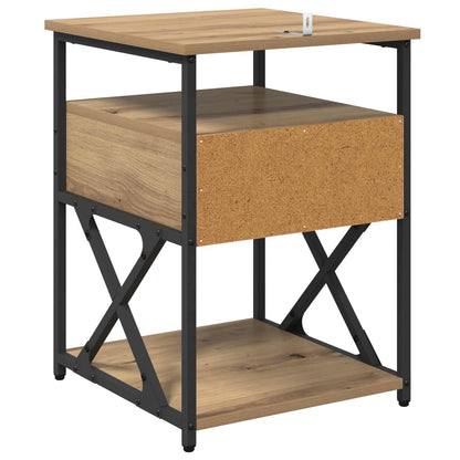vidaXL Nachttisch Artisan-Eiche 40 x 42 x 55 cm Holzwerkstoff