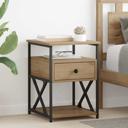 vidaXL Nachttisch 2 pcs Artisan-Eiche 40 x 42 x 55 cm Holzwerkstoff