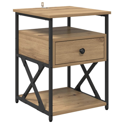 vidaXL Nachttisch 2 pcs Artisan-Eiche 40 x 42 x 55 cm Holzwerkstoff