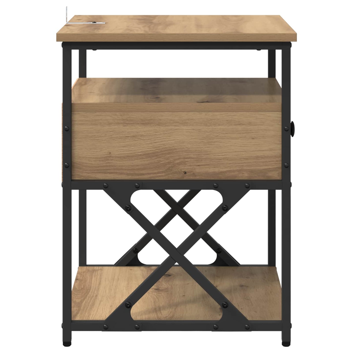 vidaXL Nachttisch 2 pcs Artisan-Eiche 40 x 42 x 55 cm Holzwerkstoff