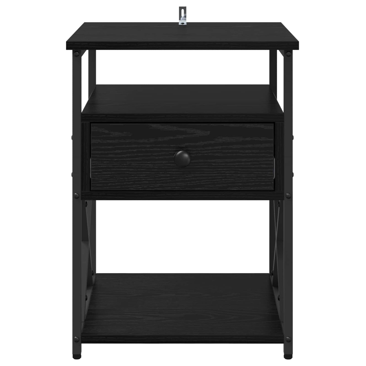 vidaXL Nachttisch Schwarz Eichen-Optik 40 x 42 x 55 cm Holzwerkstoff