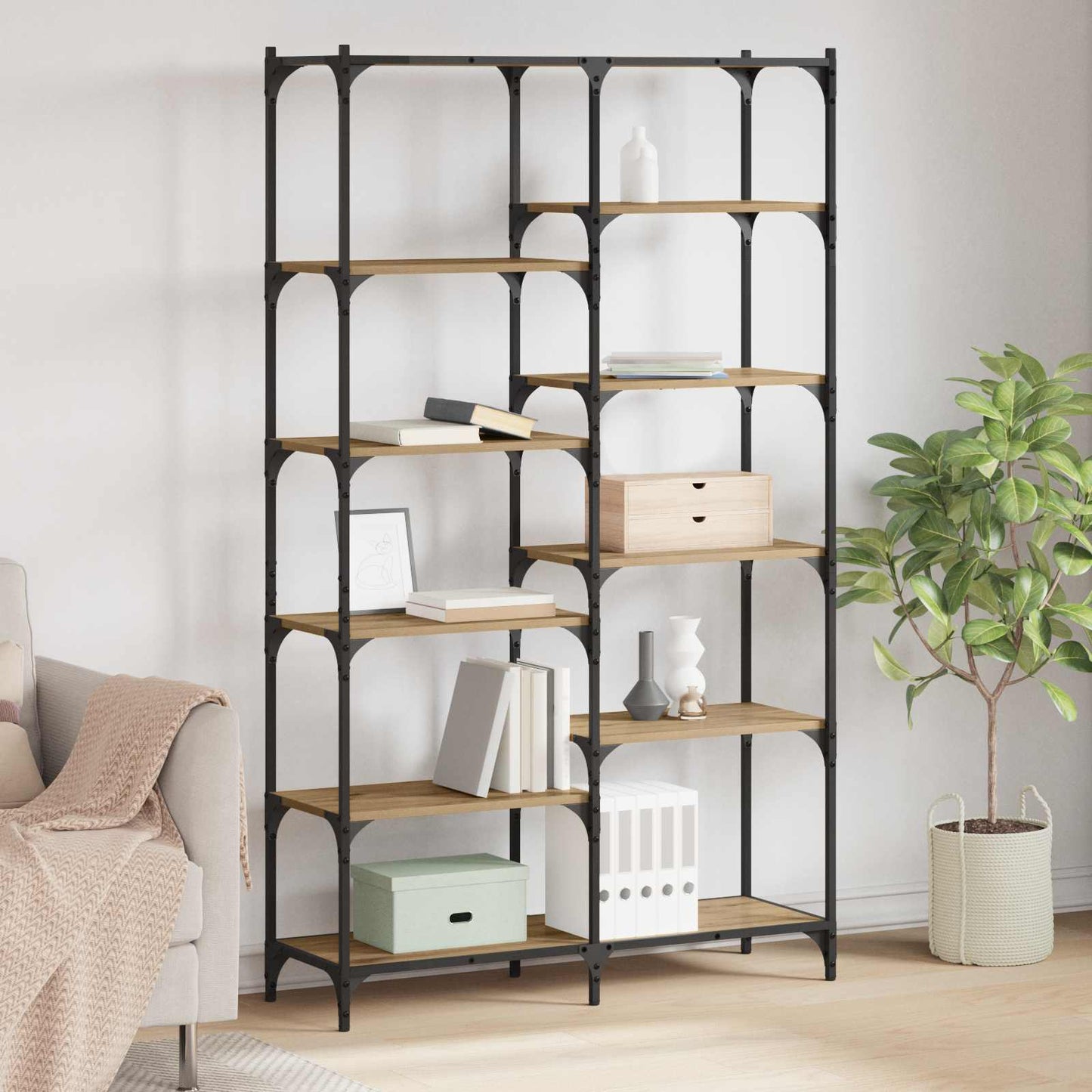 vidaXL Regal Artisan-Eiche 100 x 32 x 170 cm Holzwerkstoff