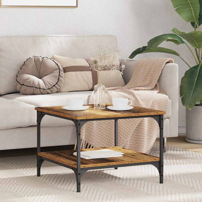 vidaXL Table basse en bois de récupération 55 x 55 x 40 cm Bois d'ingénierie