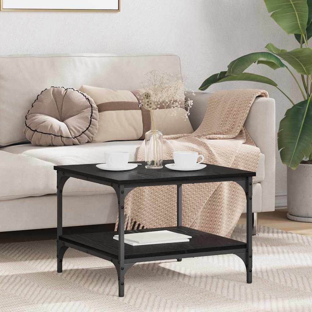 Couchtisch Schwarz Eichen-Optik 55 x 55 x 40 cm Holzwerkstoff