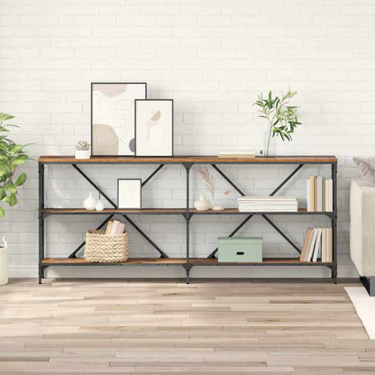 vidaXL Konsolentisch mit Regal Altholz 180 x 30 x 75 cm Holzwerkstoff