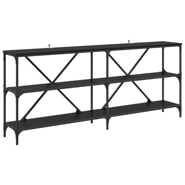 vidaXL Konsolentisch mit Regal Schwarz Eichen-Optik 180 x 30 x 75 cm