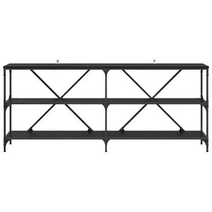vidaXL Konsolentisch mit Regal Schwarz Eichen-Optik 180 x 30 x 75 cm