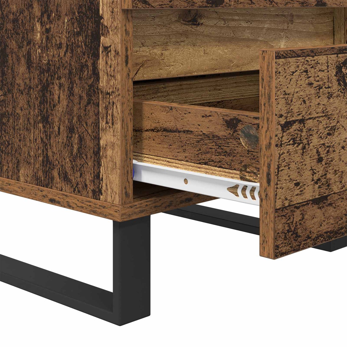 vidaXL Table de chevet 2 pcs bois de récupération 40 x 35 x 50 cm bois d'ingénierie