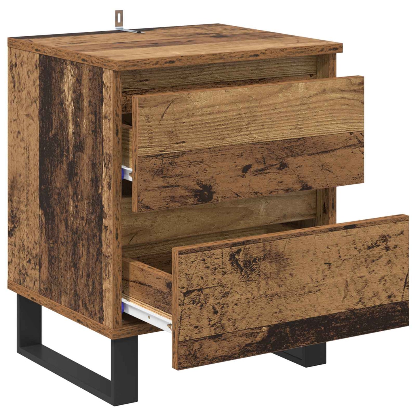 vidaXL Table de chevet 2 pcs bois de récupération 40 x 35 x 50 cm bois d'ingénierie