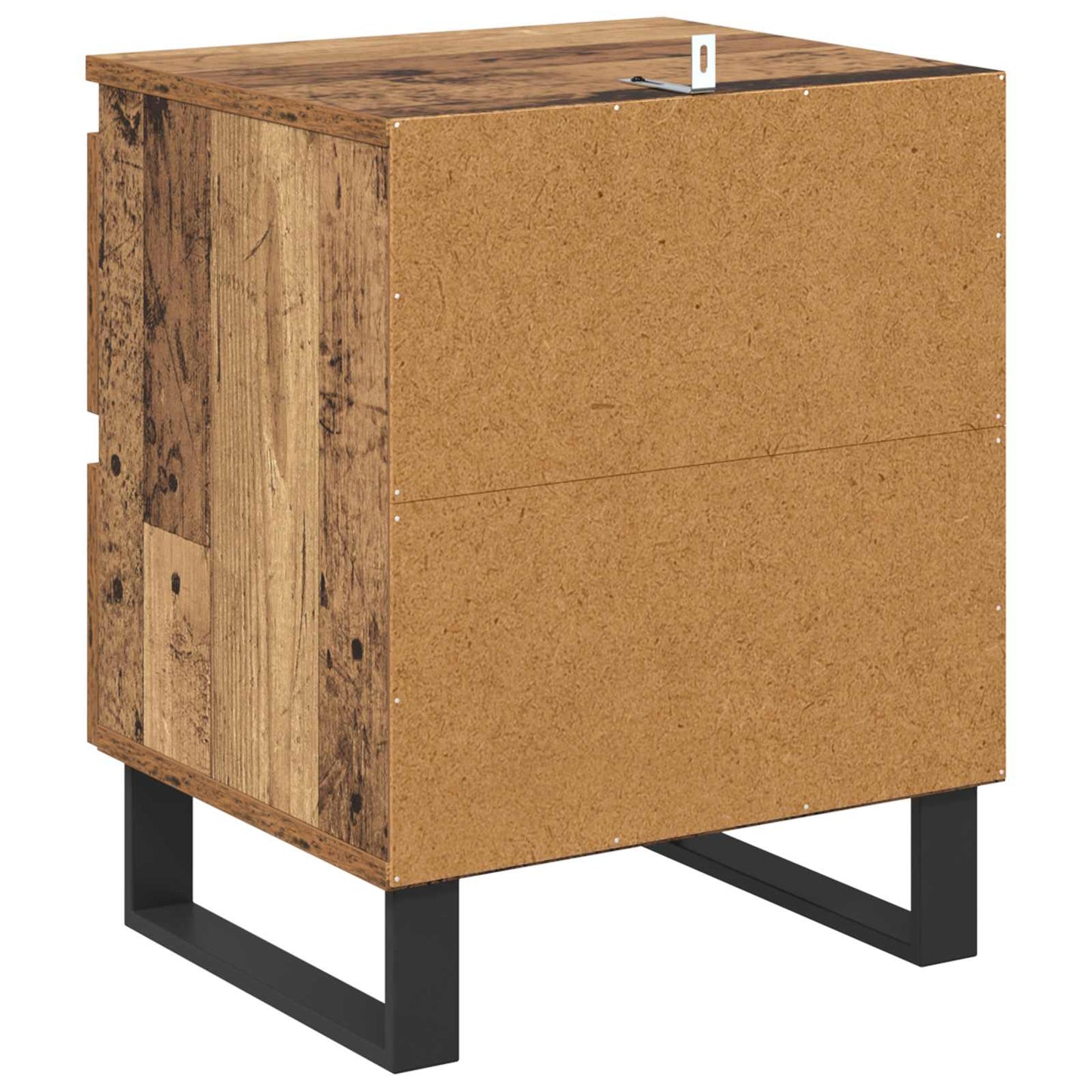 vidaXL Table de chevet 2 pcs bois de récupération 40 x 35 x 50 cm bois d'ingénierie