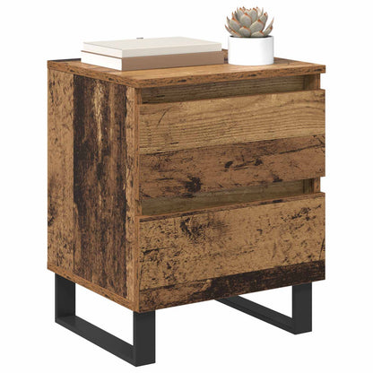 vidaXL Table de chevet 2 pcs bois de récupération 40 x 35 x 50 cm bois d'ingénierie