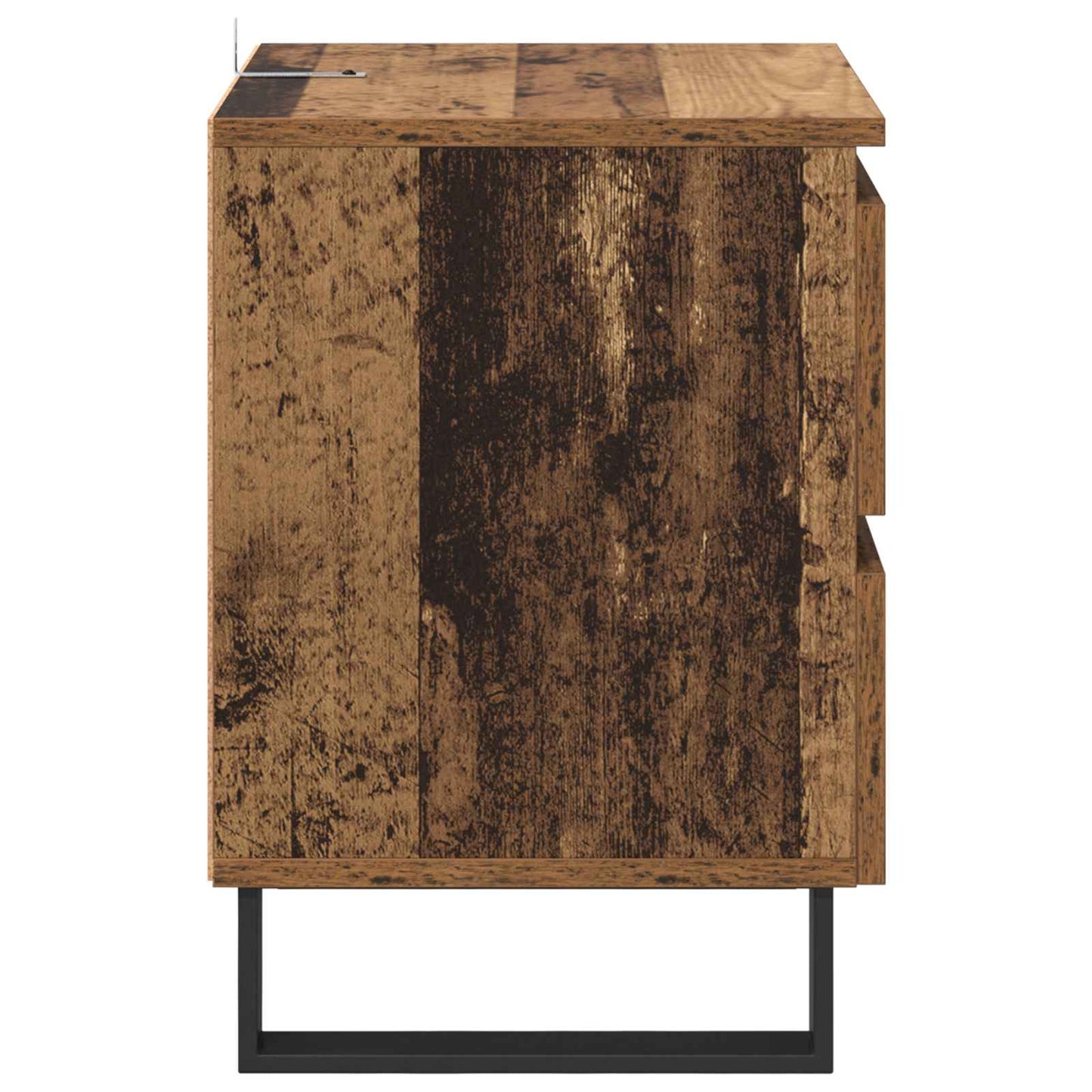 vidaXL Table de chevet 2 pcs bois de récupération 40 x 35 x 50 cm bois d'ingénierie