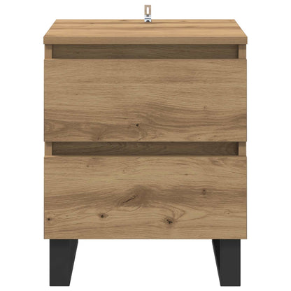 vidaXL Table de chevet Chêne Artisan 40 x 35 x 50 cm Bois d'ingénierie