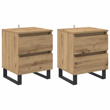 vidaXL Nachttisch 2 pcs Artisan-Eiche 40 x 35 x 50 cm Holzwerkstoff