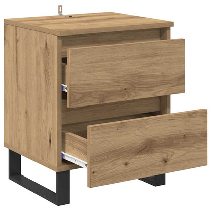 vidaXL Nachttisch 2 pcs Artisan-Eiche 40 x 35 x 50 cm Holzwerkstoff