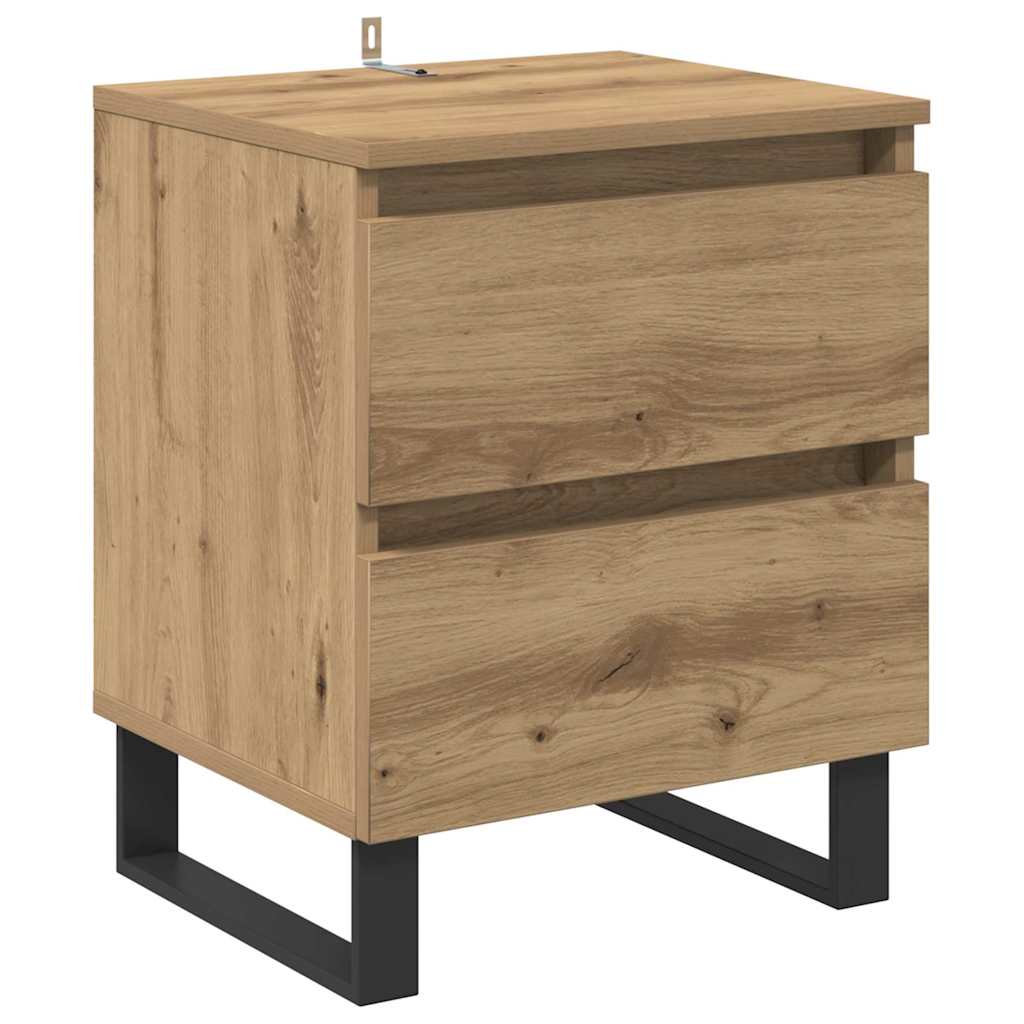vidaXL Nachttisch 2 pcs Artisan-Eiche 40 x 35 x 50 cm Holzwerkstoff