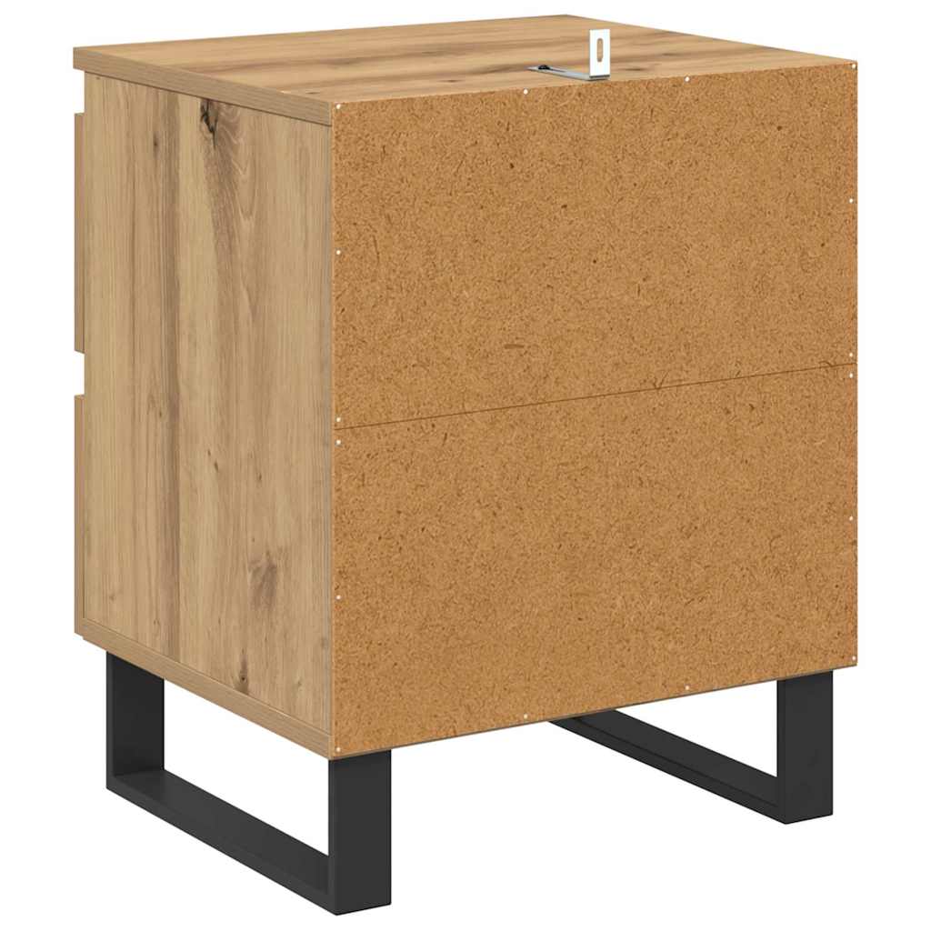vidaXL Nachttisch 2 pcs Artisan-Eiche 40 x 35 x 50 cm Holzwerkstoff
