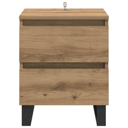 vidaXL Nachttisch 2 pcs Artisan-Eiche 40 x 35 x 50 cm Holzwerkstoff