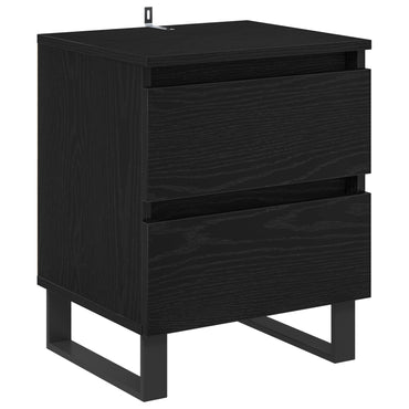 vidaXL Nachttisch Schwarz Eichen-Optik 40 x 35 x 50 cm Holzwerkstoff