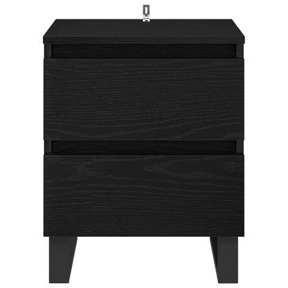 vidaXL Nachttisch Schwarz Eichen-Optik 40 x 35 x 50 cm Holzwerkstoff
