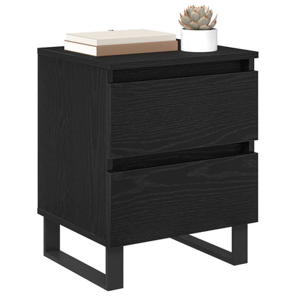 vidaXL Nachttisch Schwarz Eichen-Optik 40 x 35 x 50 cm Holzwerkstoff