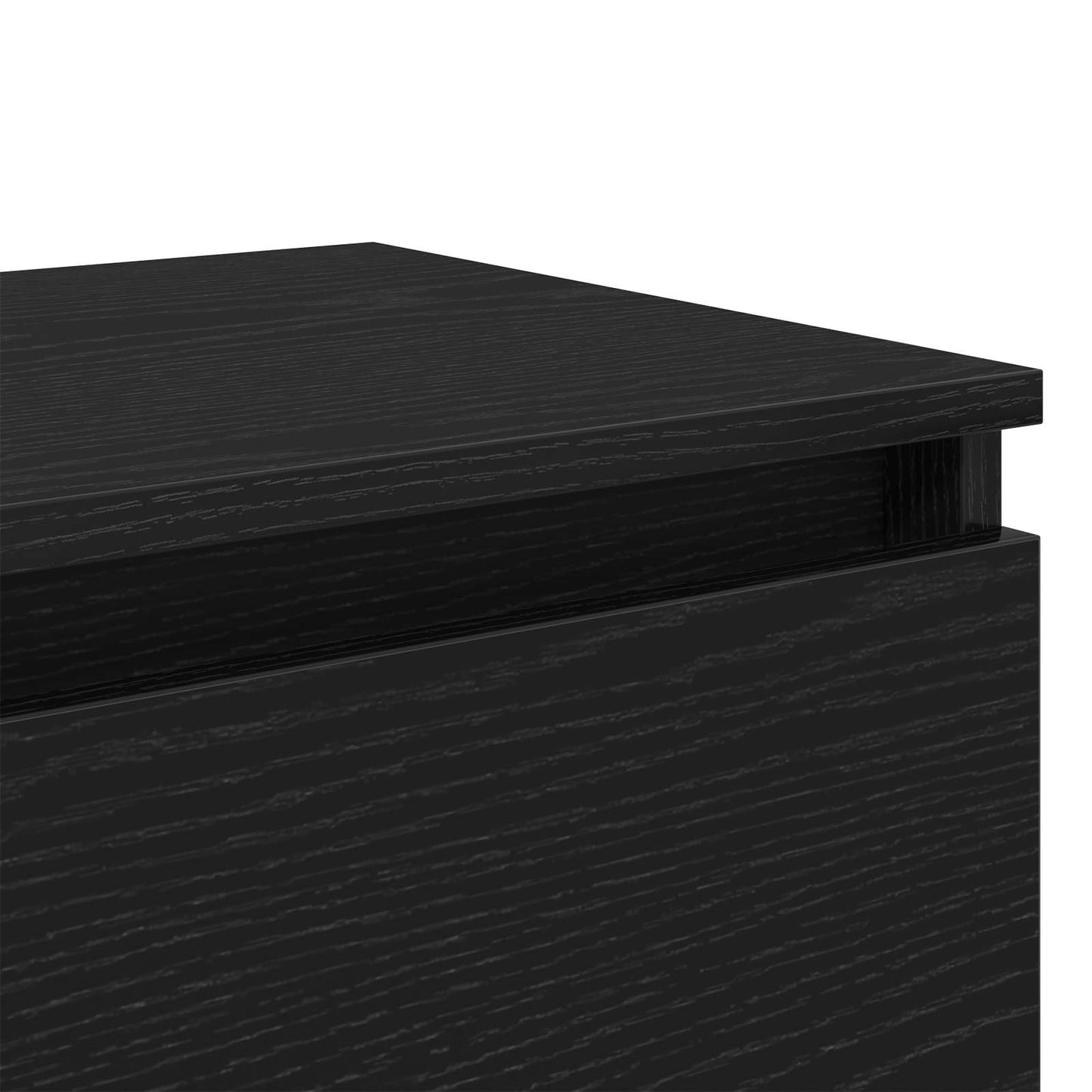 vidaXL Nachttisch 2 pcs Schwarz Eichen-Optik 40 x 35 x 50 cm