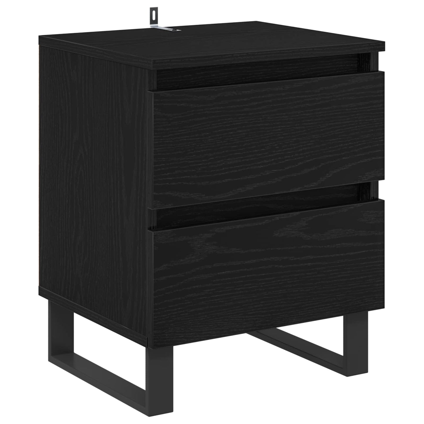 vidaXL Nachttisch 2 pcs Schwarz Eichen-Optik 40 x 35 x 50 cm