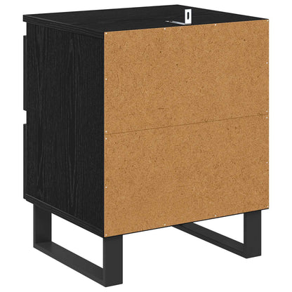 vidaXL Nachttisch 2 pcs Schwarz Eichen-Optik 40 x 35 x 50 cm