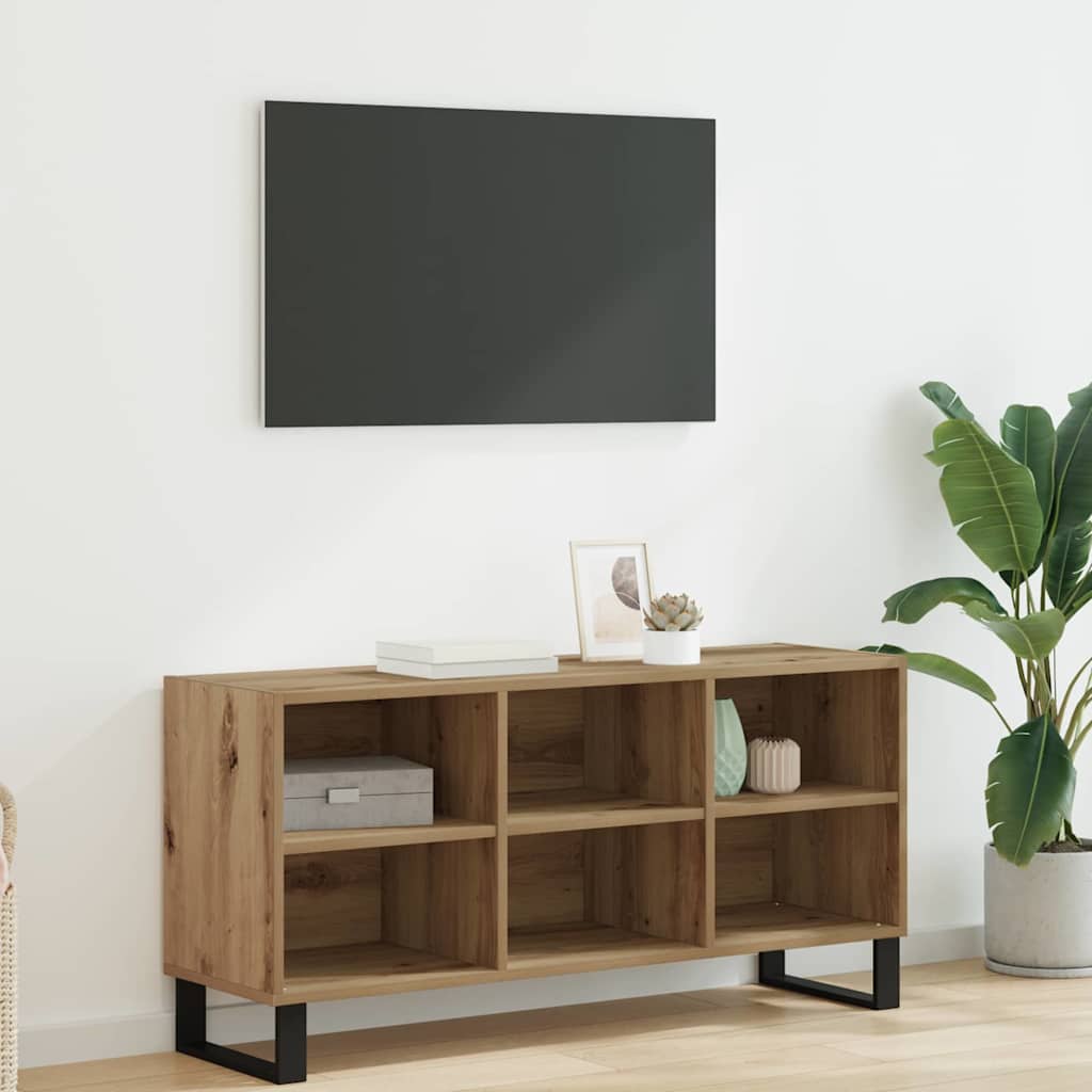 vidaXL TV-Schränk Artisan-Eiche 103,5 x 30 x 50 cm Holzwerkstoff