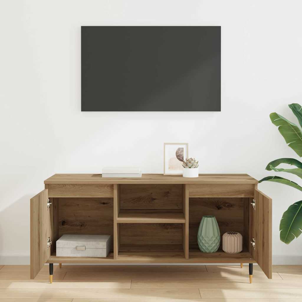 vidaXL TV-Schränk Artisan-Eiche 104 x 35 x 50 cm Holzwerkstoff