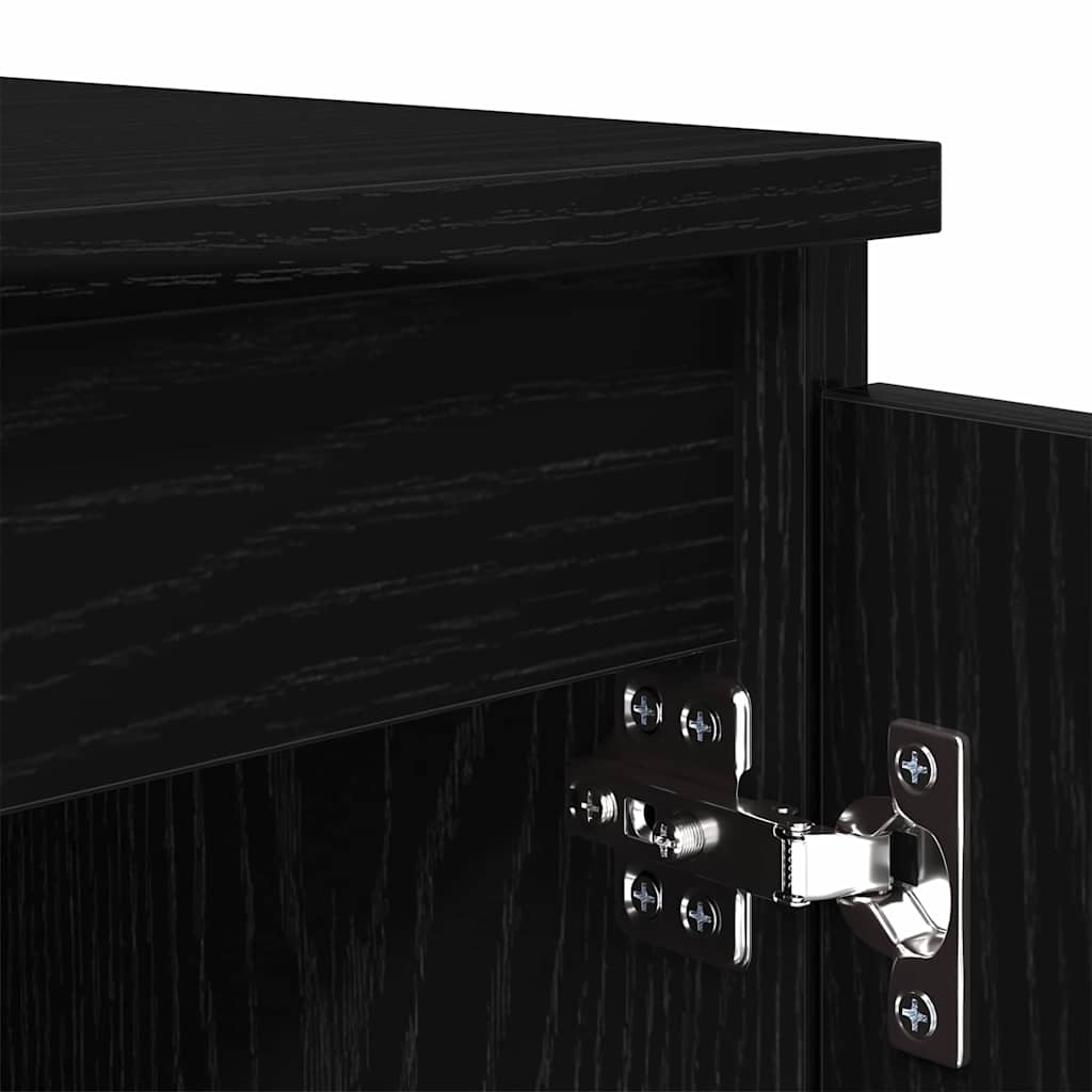 vidaXL TV-Schränk Schwarz Eichen-Optik 104 x 35 x 50 cm Holzwerkstoff