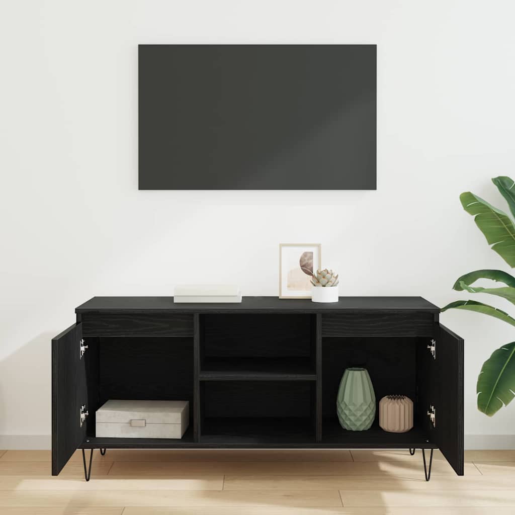 vidaXL TV-Schränk Schwarz Eichen-Optik 104 x 35 x 50 cm Holzwerkstoff