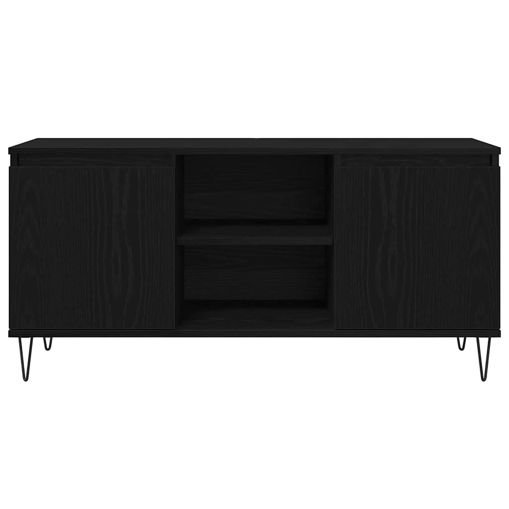 vidaXL TV-Schränk Schwarz Eichen-Optik 104 x 35 x 50 cm Holzwerkstoff