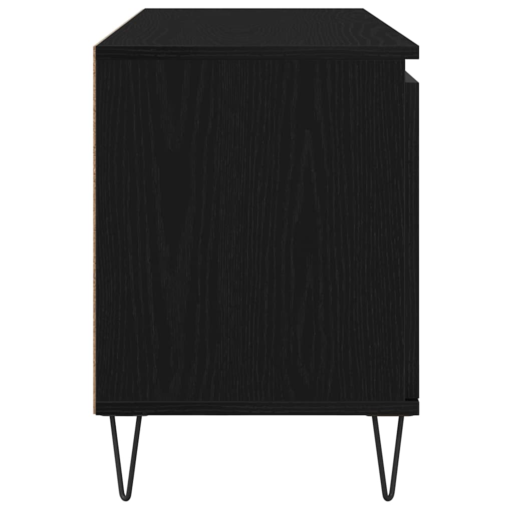 vidaXL TV-Schränk Schwarz Eichen-Optik 104 x 35 x 50 cm Holzwerkstoff