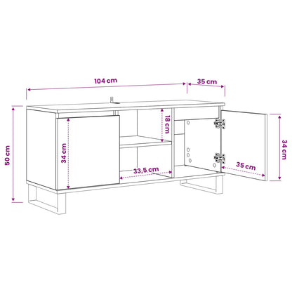vidaXL TV-Schränk Artisan-Eiche 104 x 35 x 50 cm Holzwerkstoff