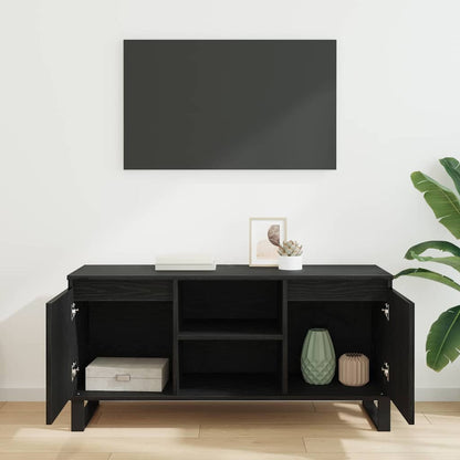TV-Schränk Schwarz Eichen-Optik 104 x 35 x 50 cm Holzwerkstoff